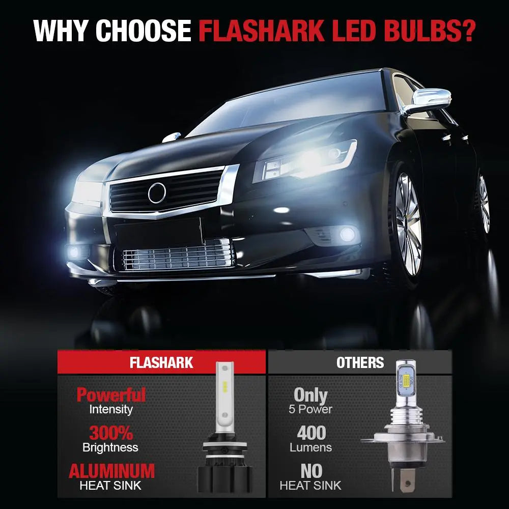 881 LED Fog Light Bulbs 12W 3000LM 6000K | 2 Bulbs Flashark