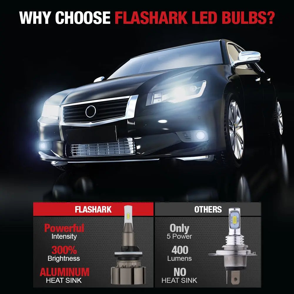 881 LED Fog Light Bulbs 22W 6000LM 6000K | 2 Bulbs Flashark