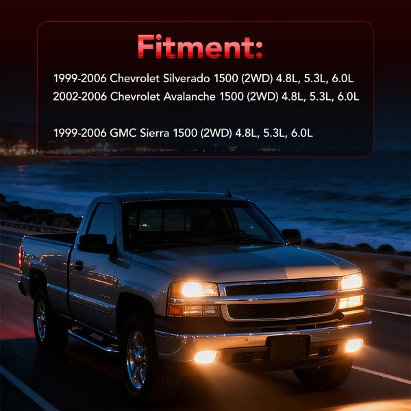 Long Tube Headers & Y-Pipe for 1999-2006 Chevy/GMC Silverado/Avalanche/Sierra 1500 4.8L/5.3L/6.0L Vortec with Optional Cold Air Intake