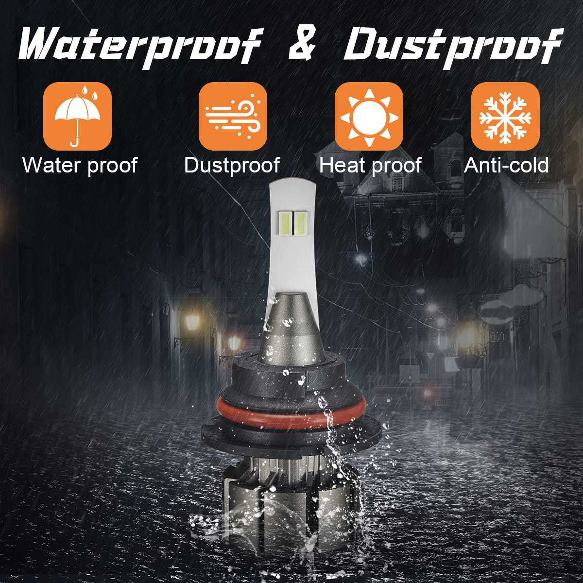 9004 HB1 LED Headlight Bulbs 18W 6000LM 6000K | 2 Bulbs Flashark