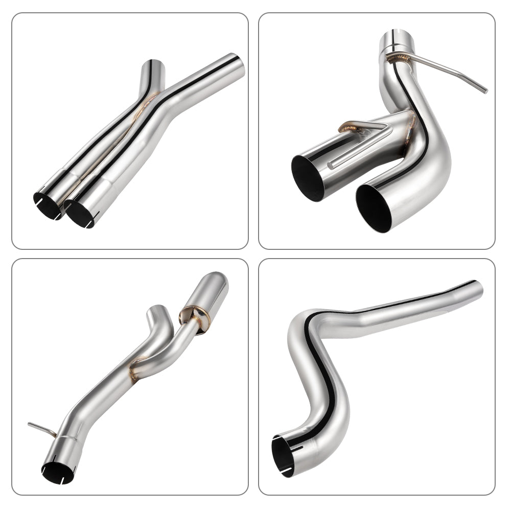 Tubo de escape Catback de 4,5 pulgadas con una sola punta y 3 pulgadas para Nissan 350Z Infiniti G35 2003-2008