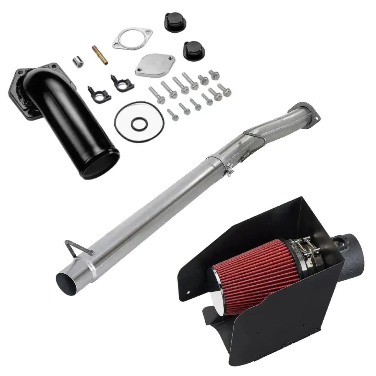 EGR/DPF Delete kIt/Air intake kit for 2008-2010 Ford 6.4 Powerstroke F250 F350 F450 6.4L Flashark