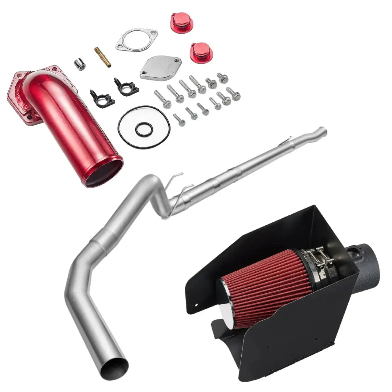 EGR/DPF Delete kIt/Air intake kit for 2008-2010 Ford 6.4 Powerstroke F250 F350 F450 6.4L Flashark