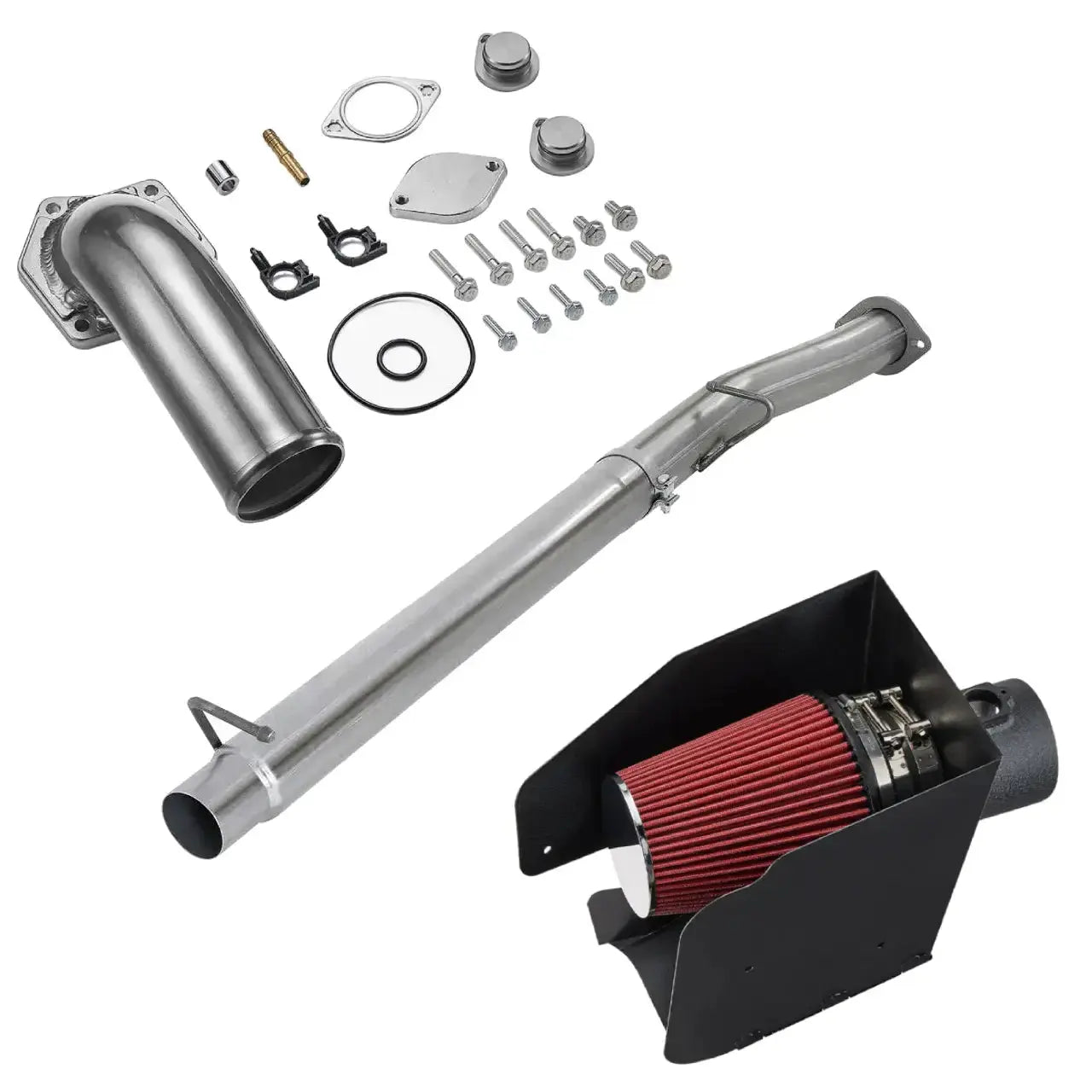 EGR/DPF Delete kIt/Air intake kit for 2008-2010 Ford 6.4 Powerstroke F250 F350 F450 6.4L Flashark