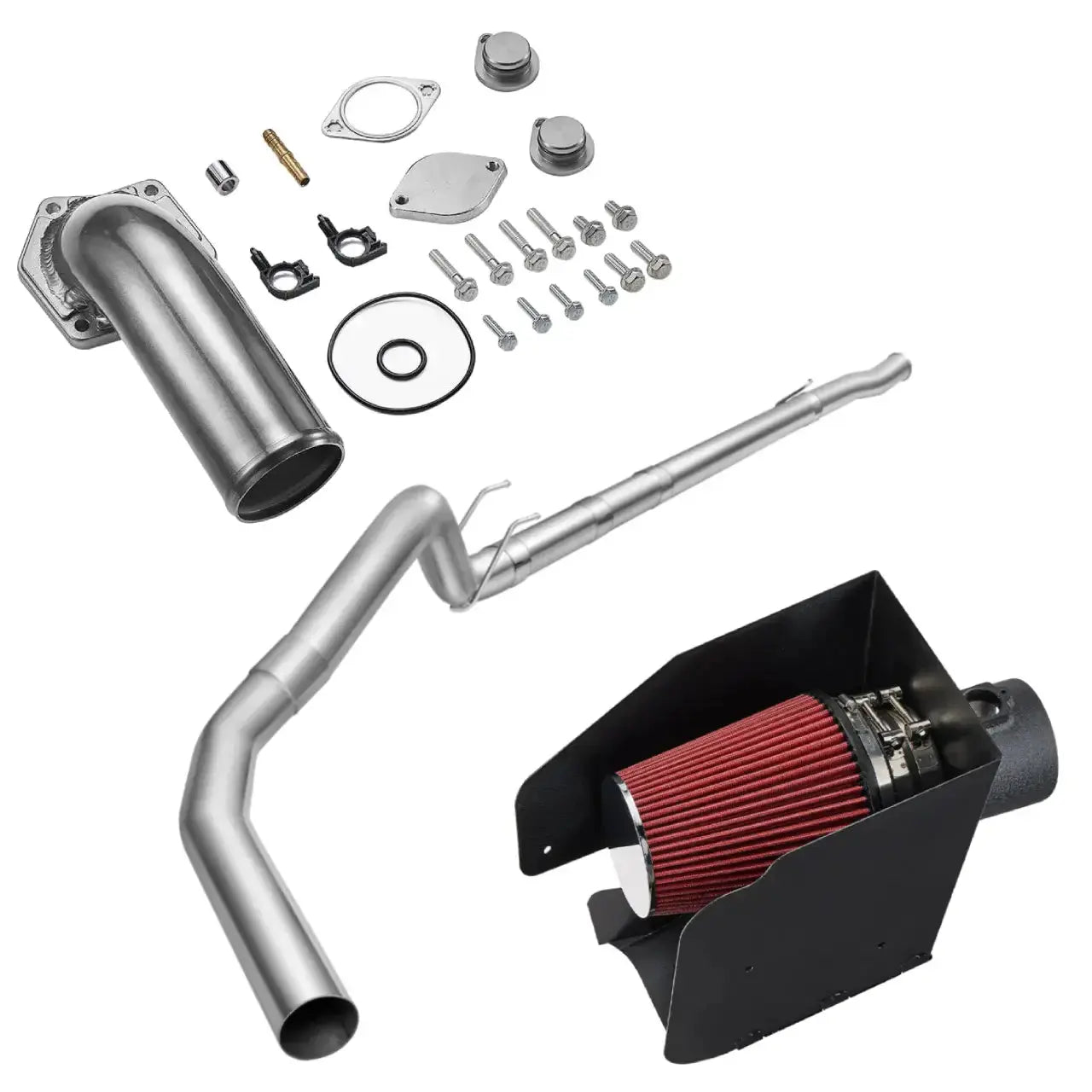 EGR/DPF Delete kIt/Air intake kit for 2008-2010 Ford 6.4 Powerstroke F250 F350 F450 6.4L Flashark