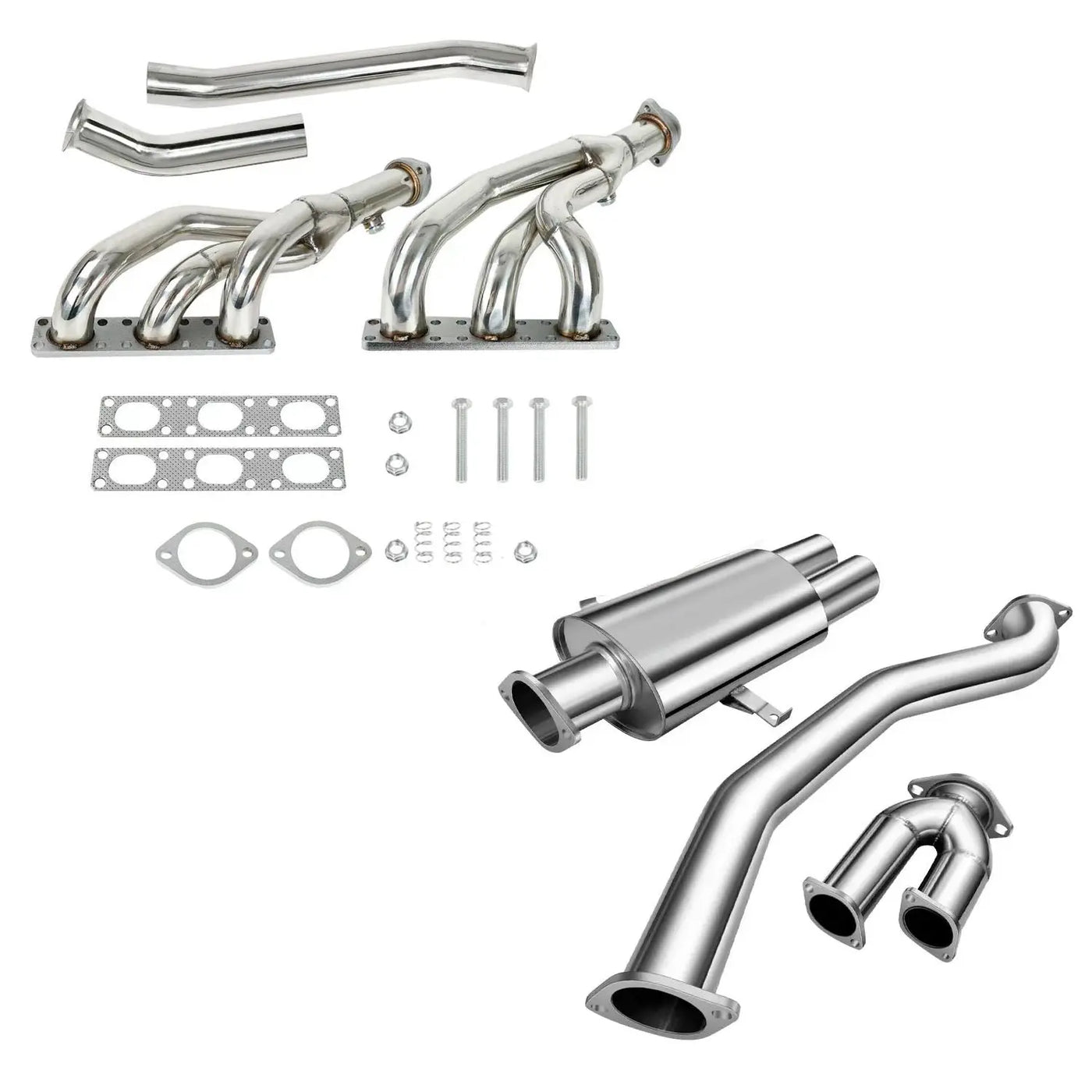 Short Tube Header & Y Pipe for 1996-2002 BMW E46 3-Series | E39 5-Series | Z3 | M52/M52TU/M54 2.5L/2.8L/3.0L I6