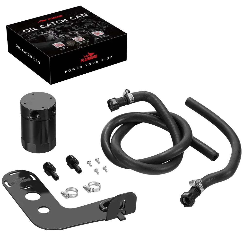 Baffled Oil Catch Can PCV Side for 2010-2015 Chevrolet Camaro SS (Automatic) Flashark