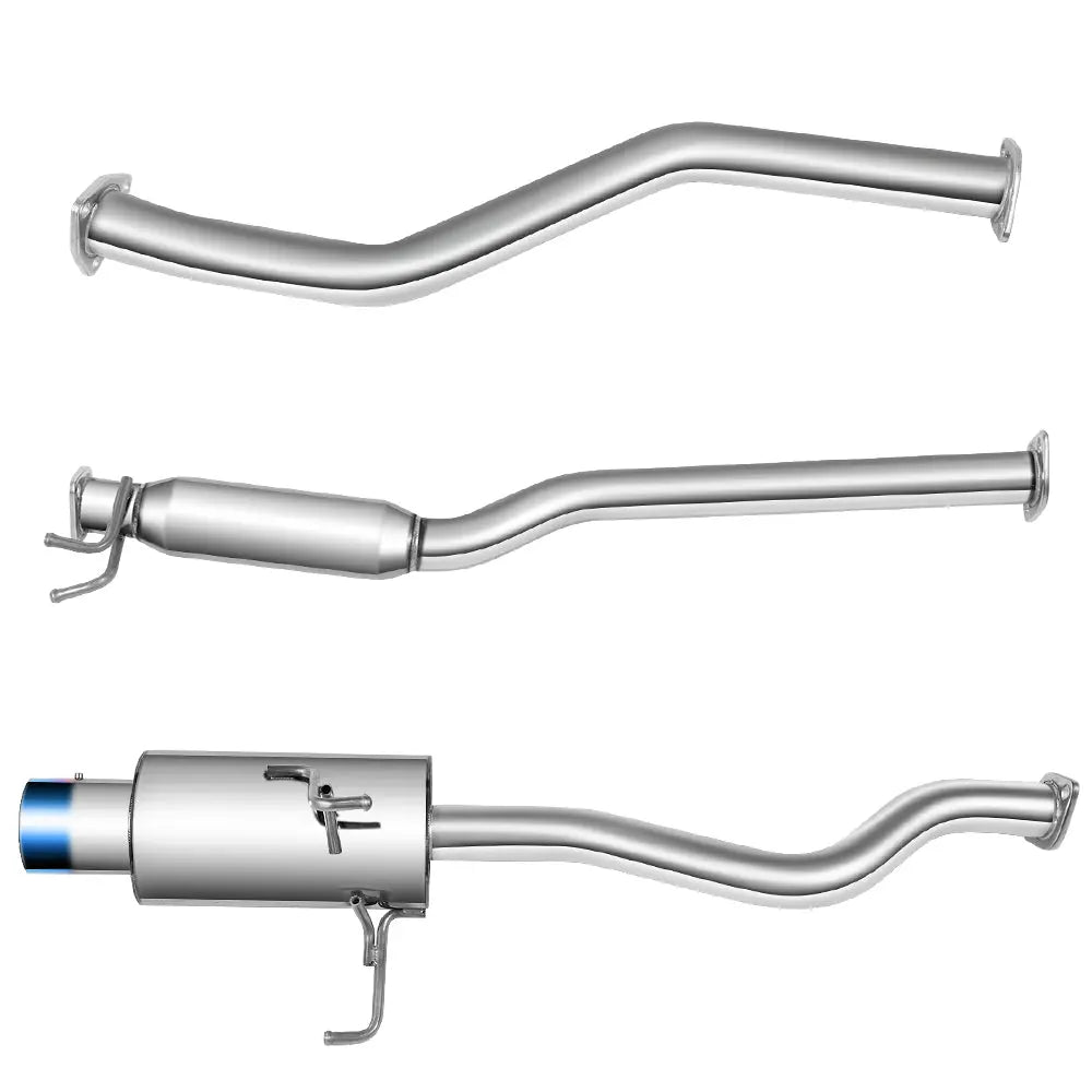 Cat-Back Exhaust for 2002-2005 Honda Civic w/ 4" N1 Burnt Muffler Tip 2.0L N1 Style Flashark