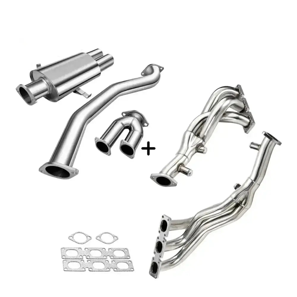 Exhaust Header/Catback Exhaust All-In-One Kit for 1994-1997 BMW M52 Engine E36 Flashark
