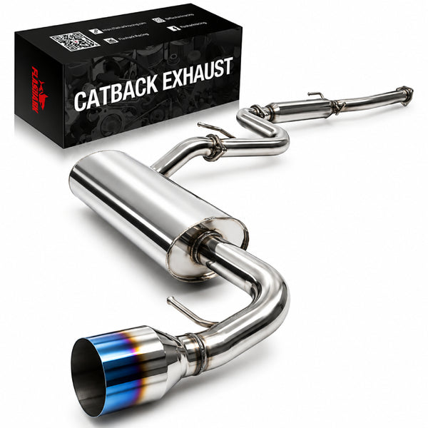 Catback Exhaust System for 1988-1991 Honda CRX 1.5L | 4.5" Burnt Muffler Tip丨3DR Only
