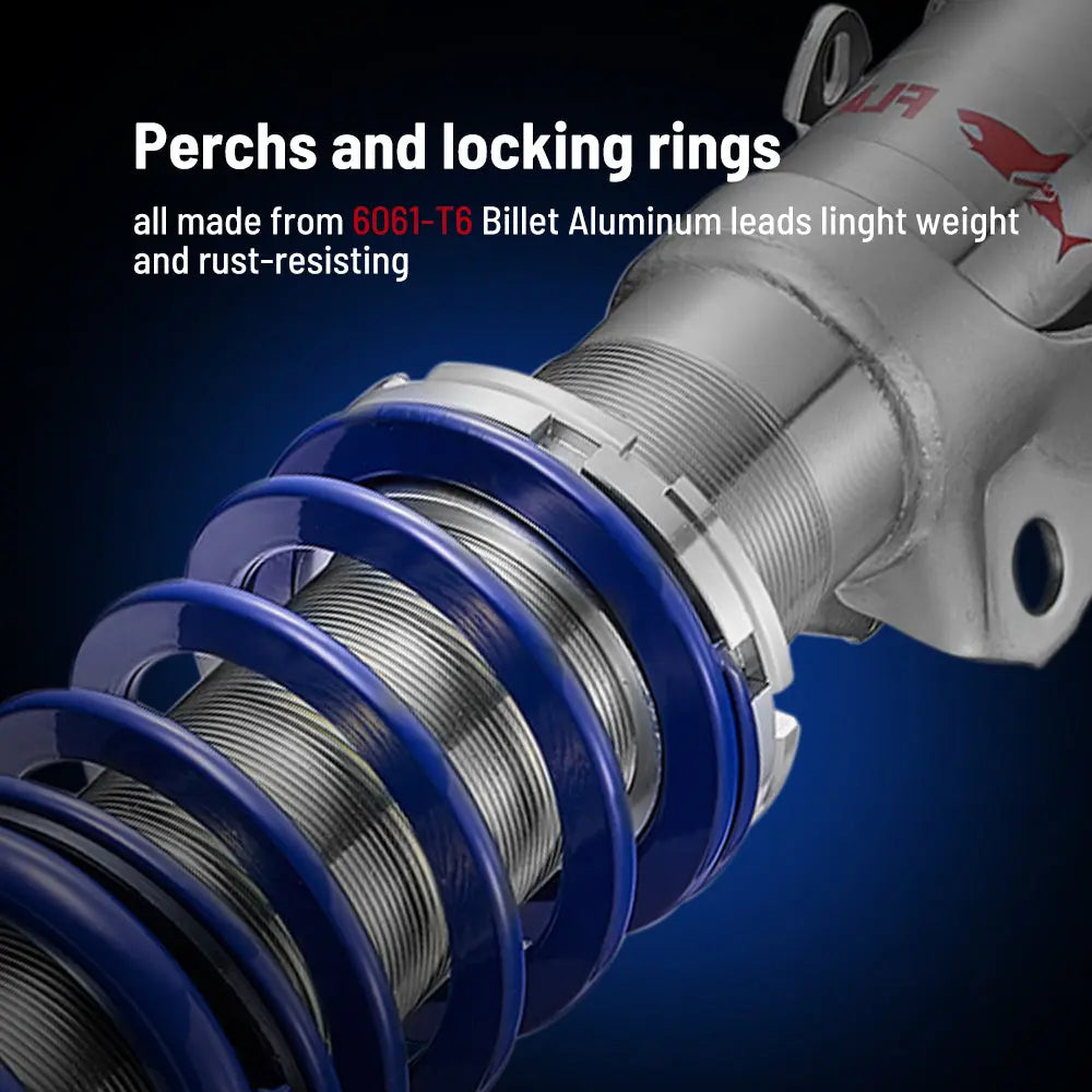 Coilover Shock Absorbers Struts 4PCS for 1985-1992 VW Golf MK2| 1991-2000 Golf Mk3 | 1988-1995 VW Corrado Flashark