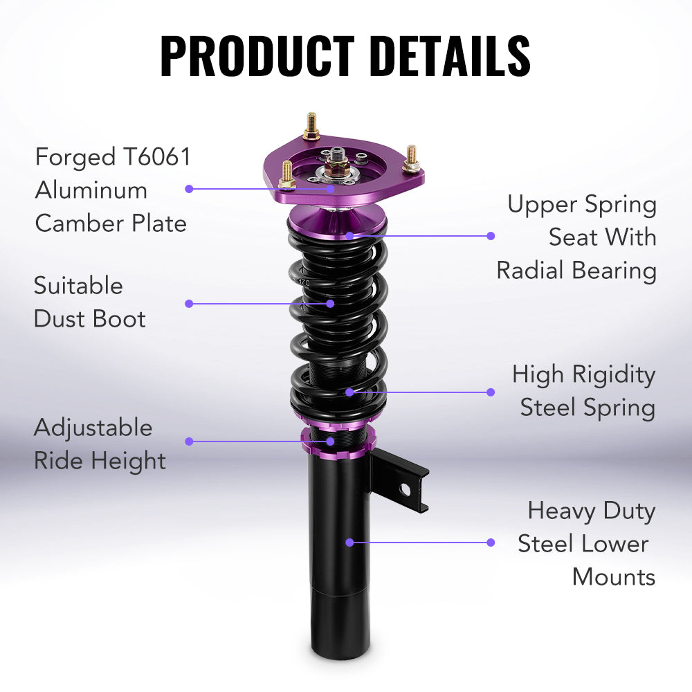 Amortiguadores tipo coilover (4 unidades) para VW GTI 2006-2009/ Golf MK5 2003-2007