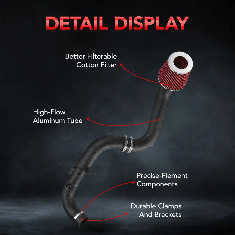 Cold Air Intake Kit for 2006-2011 Honda Civic DX EX LX EX-L GX 1.8L SOHC 4-Door 2-Door Flashark