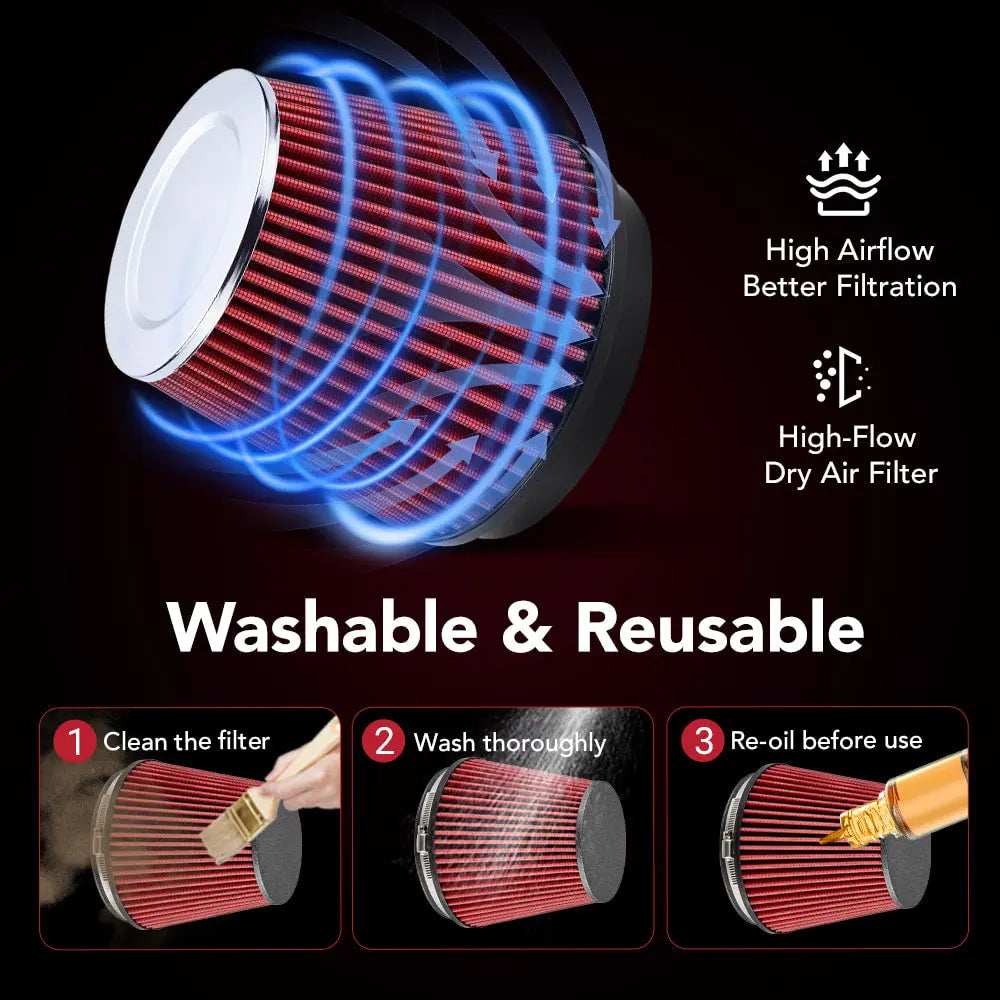 Cold Air Intake Kit for 2016 - 2019 Chevrolet Camaro SS V8-6.2L F/I Engines Flashark