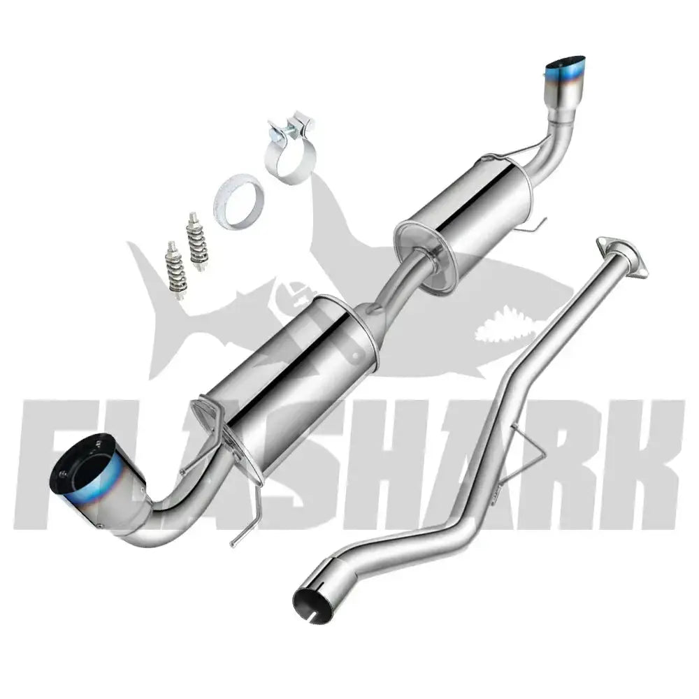 Exhaust Header/Catback Exhaust System w/ Dual Burnt Tip for 2004-2008 Mazda RX-8 1.3L Flashark