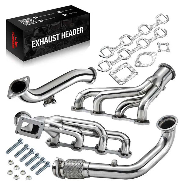 Exhaust Header Manifold for 1979 & 1982-1993 Ford Mustang 5.0L V8 T4 Racing Turbo Flashark