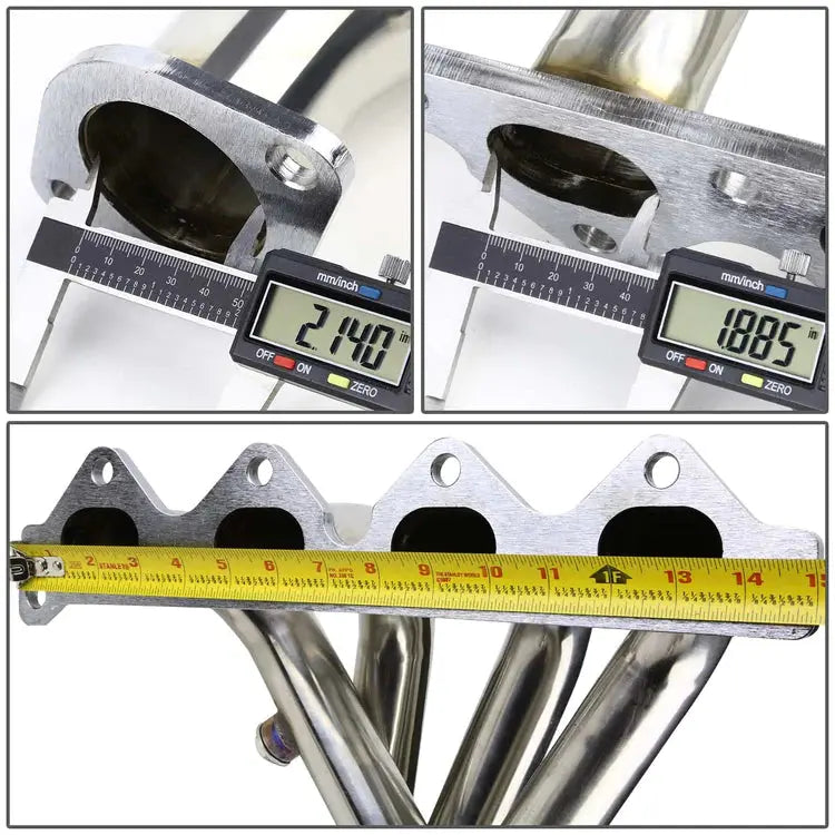 Exhaust Header for 1995-2000 Hyundai Elantra 1997-2001 Hyundai Tiburon 2.0L 4Cyl 4 Cylinder 4-2-1 Flashark