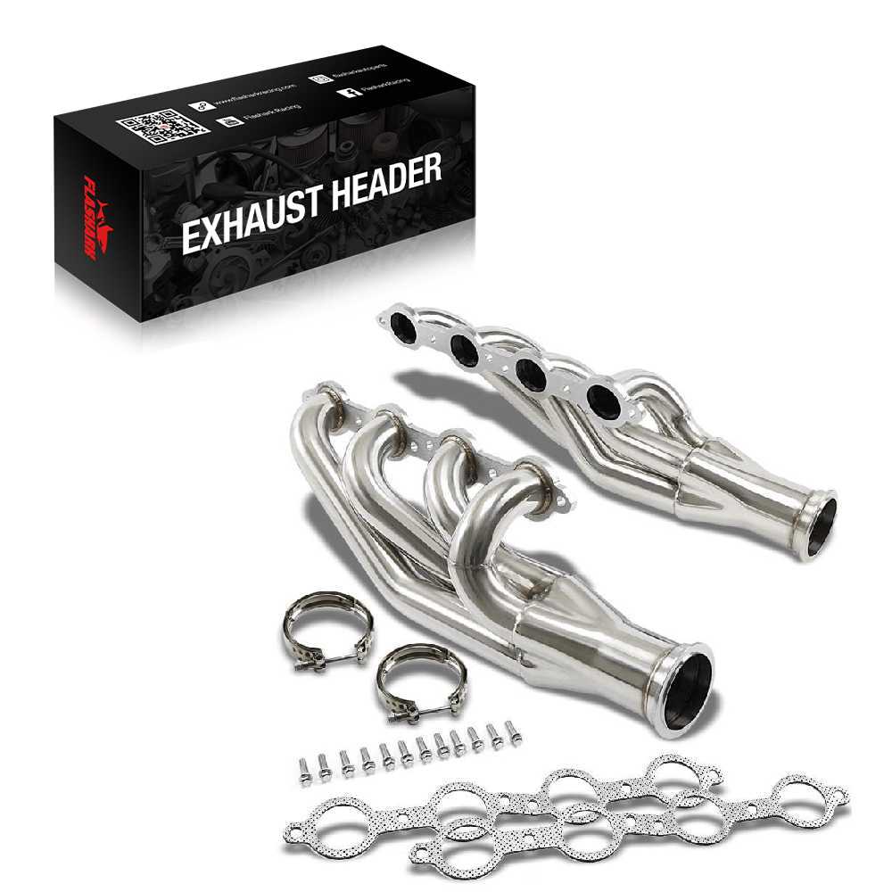 Exhaust Header for 1997-2014 Chevy Small Block Chevrolet V8 Ls1/Ls2/Ls3/Ls6 5.7L 6.0L 6.2L Flashark