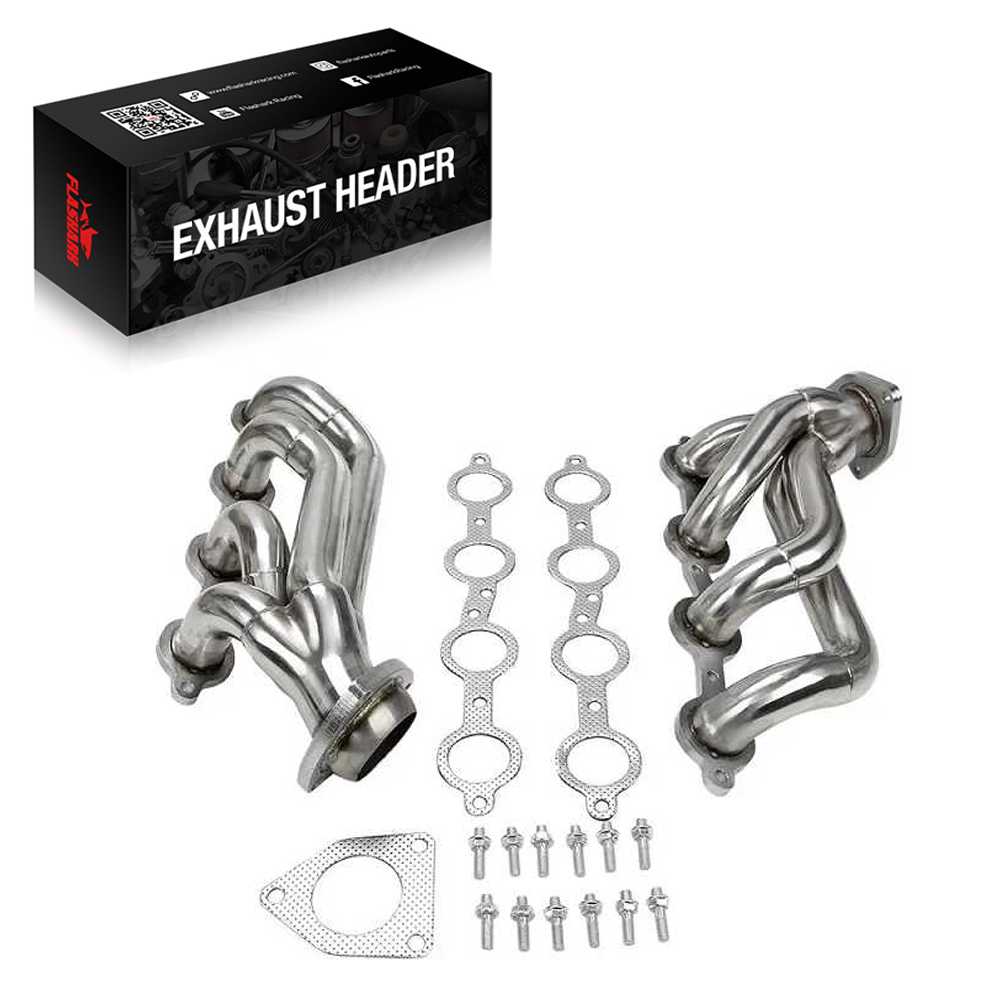 Exhaust Header for 2000-2001 Chevy GMC YUKON 4.8L 5.3L and 1999-2001 GMC SIERRA 1500 2500 Flashark