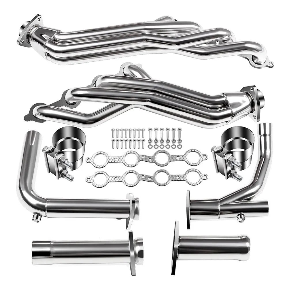 Exhaust Header for 2007-2014 Chevy GMC Sierra 1500 4.8L 5.3L 6.0L Flashark