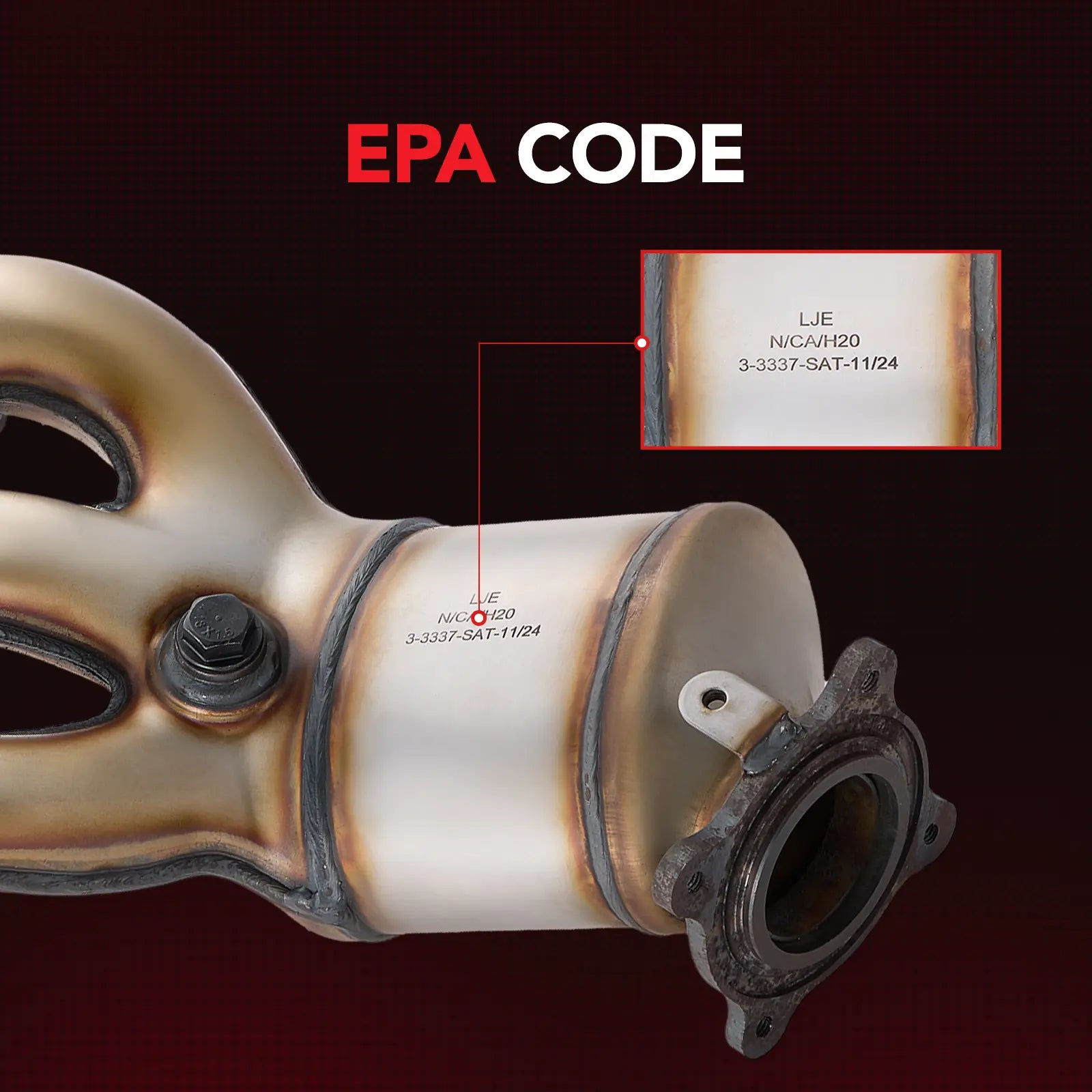 Exhaust Manifold Catalytic Converter For 2007-2012 Volvo XC60/XC70/V70/S80 Land Rover LR2 2-PC Left and Right Flashark