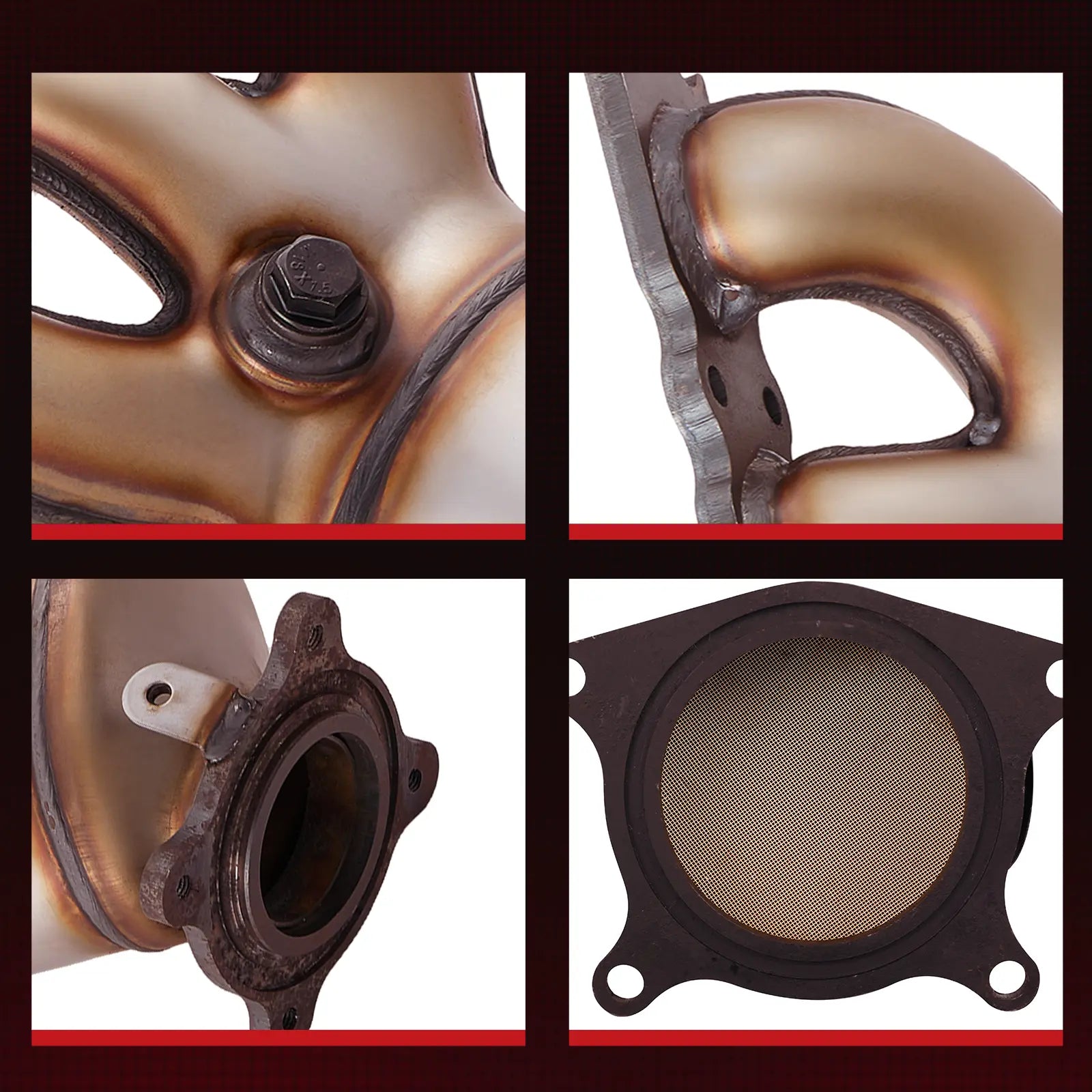 Exhaust Manifold Catalytic Converter For 2007-2012 Volvo XC60/XC70/V70/S80 Land Rover LR2 2-PC Left and Right Flashark