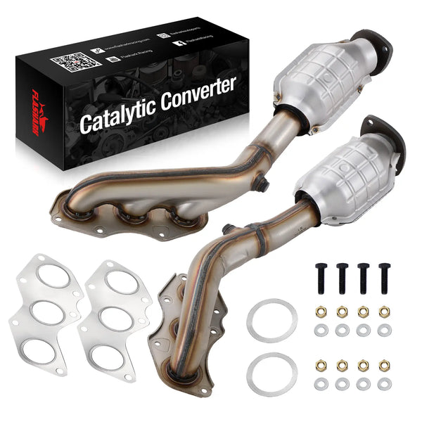 Exhaust Manifold Catalytic Converter Kit for 2006 - 2017 Lexus IS250/IS350/GS350/RC350 2.5L/3.5L V6 2PC Flashark