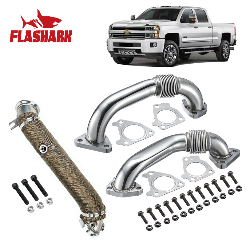 2011-2016 Chevy/GMC 6.6L LML Duramax Diesel 3 inch Downpipe Exhaust Intercooler Pipe Kit