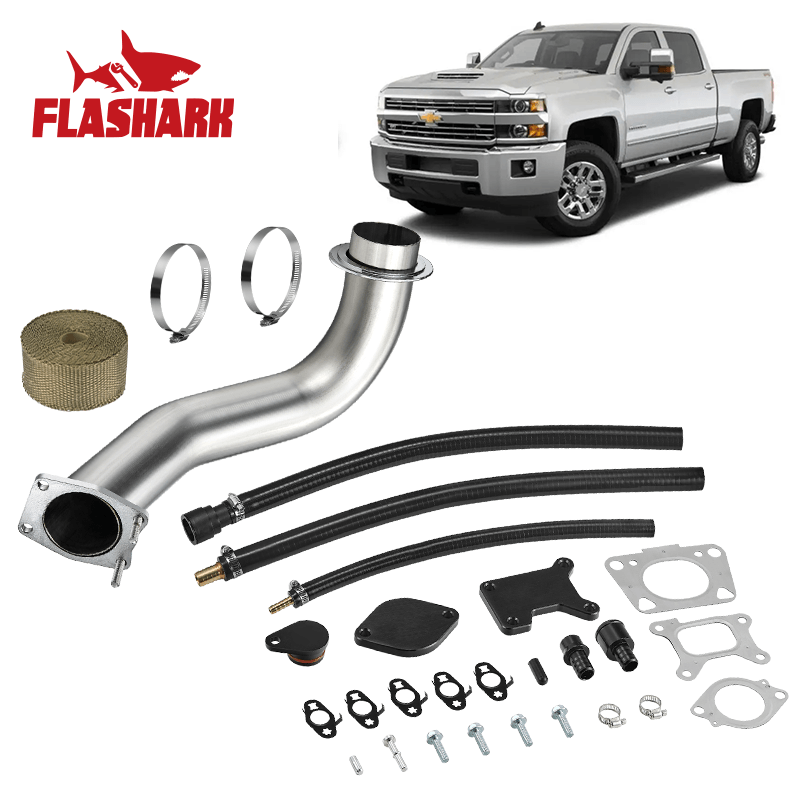 3.5'' Downpipe Exhaust For 2017-2023 Chevy/GMC Silverado/ Sierra L5P Duramax Diesel 6.6L