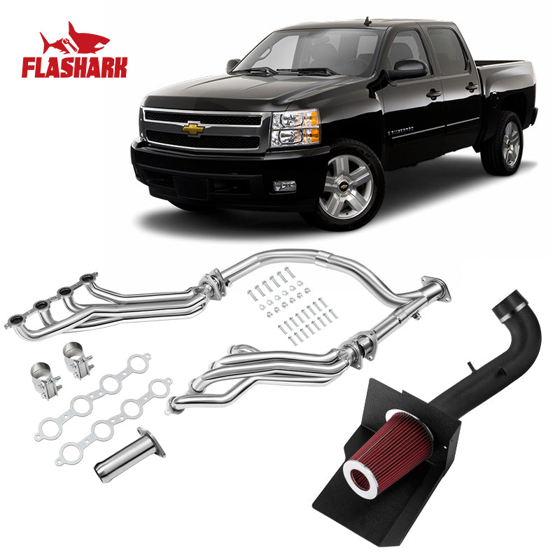 Long Tube Headers for 2007-2014 Chevy Silverado/Suburban/Tahoe  GMC Sierra/Yukon Cadillac Escalade 4.8L/5.3L/6.0L/6.2L Vortec