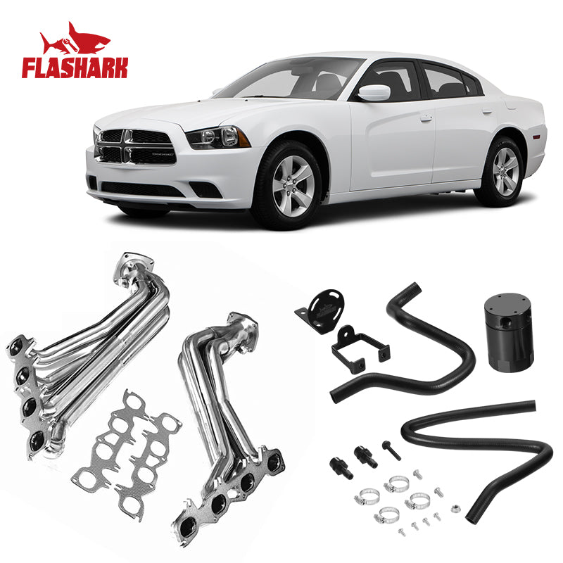 Colectores de escape de tubo largo para Dodge Challenger/Charger/Magnum y Chrysler 300C/S Hemi V8 de 5,7 l/6,1 l (2005-2011)