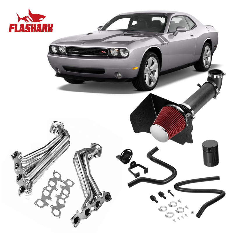 Colectores de escape de tubo largo para Dodge Challenger/Charger/Magnum y Chrysler 300C/S Hemi V8 de 5,7 l/6,1 l (2005-2011)