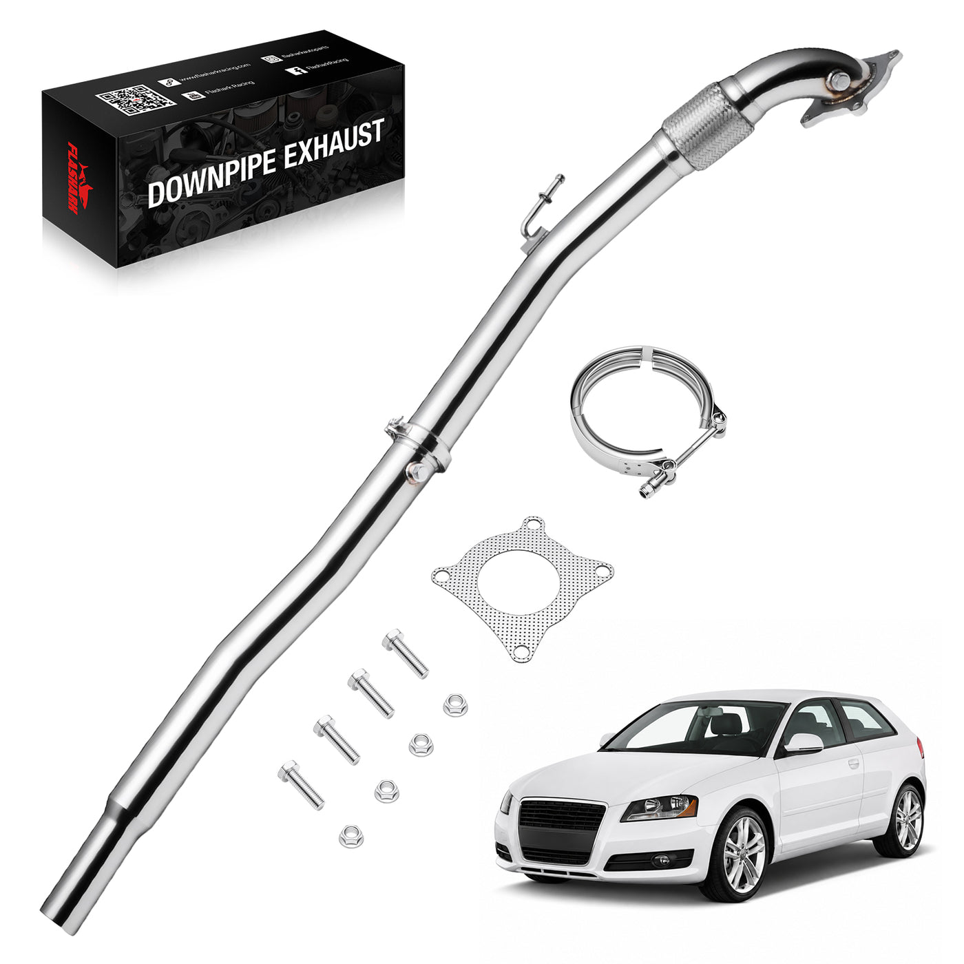 Catless Downpipe for 2006-2011 VW Golf/GTI MK5 & Jetta MK5 & Audi A3 2.0T 3-inch
