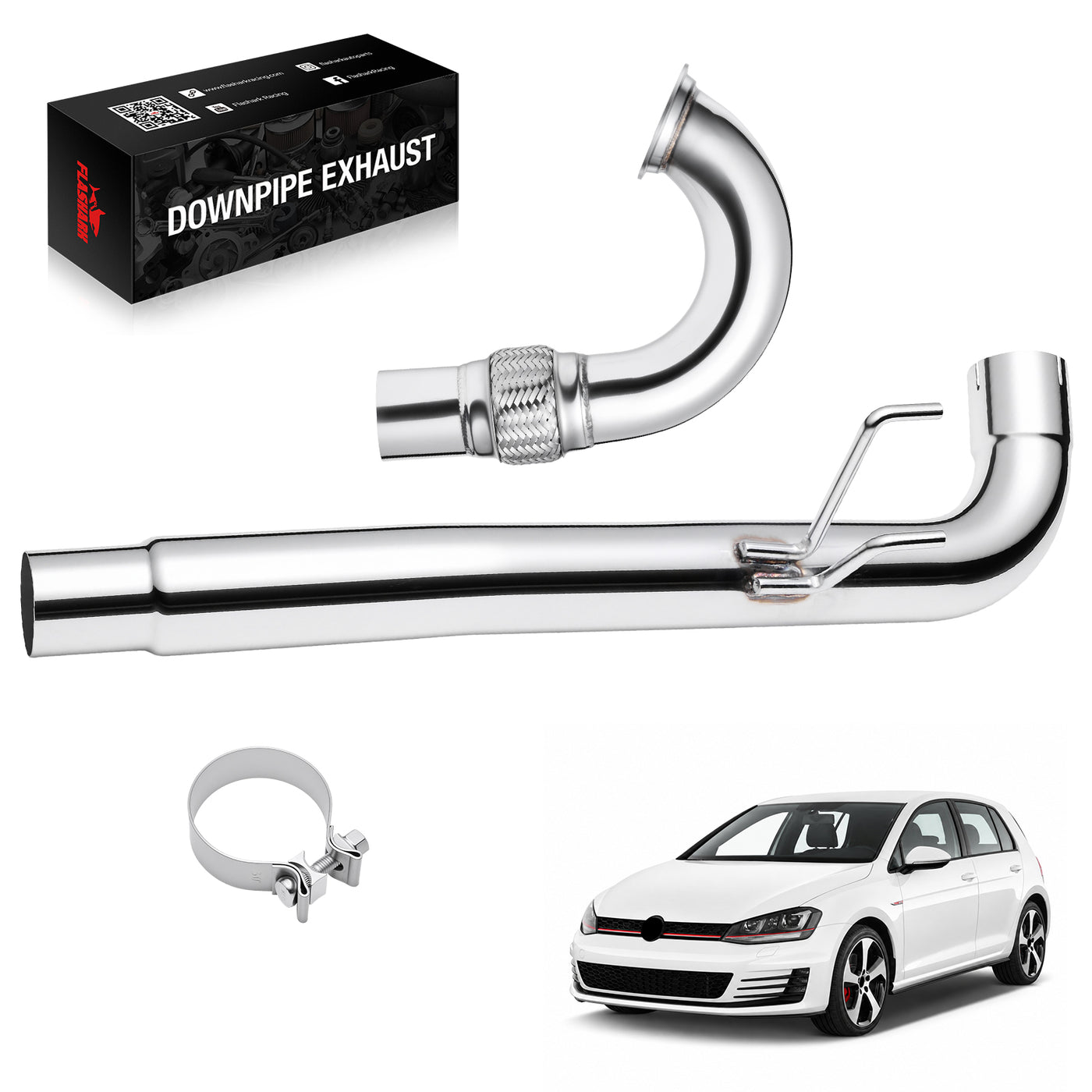 Downpipe Exhaust for 2012-2015 VW Golf GTI MK7 2.0T 3 Inches Pipe Bolt on