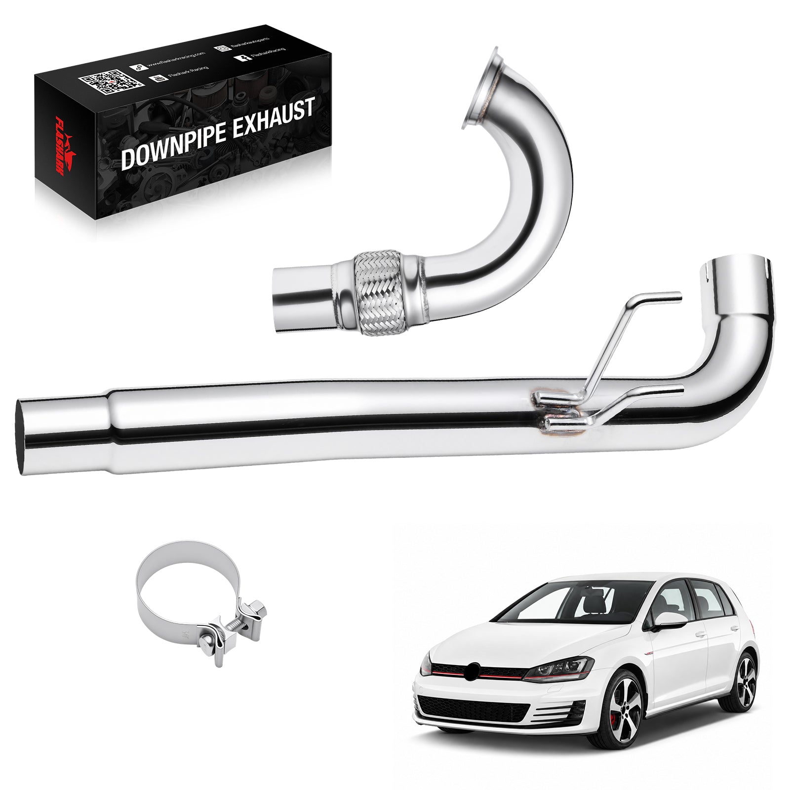 Downpipe Exhaust for 2012-2015 VW Golf GTI MK7 2.0T 3 Inches Pipe Bolt on