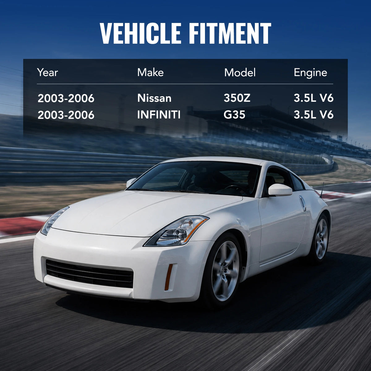 Tubos de escape y de prueba para Nissan 350z Infiniti G35 2003-2007 con juntas y pernos
