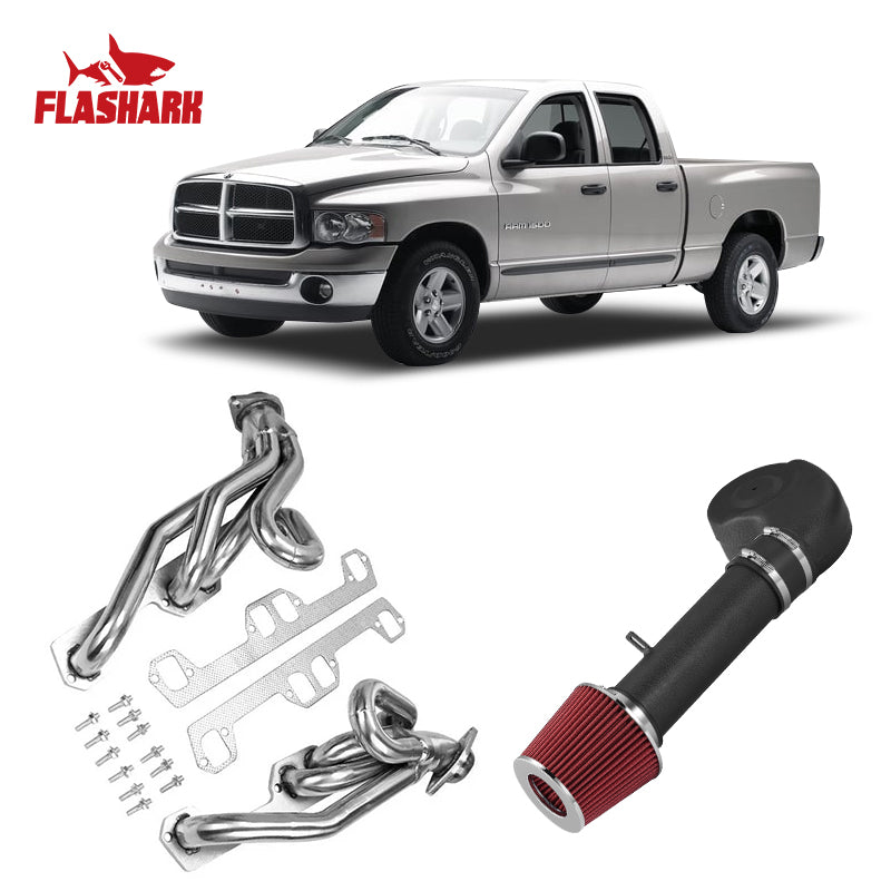 Exhaust Header for 1994-2004 Dodge Ram 1500, 2500, 3500, Dakota, Durango 5.2L/5.9L Magnum V8