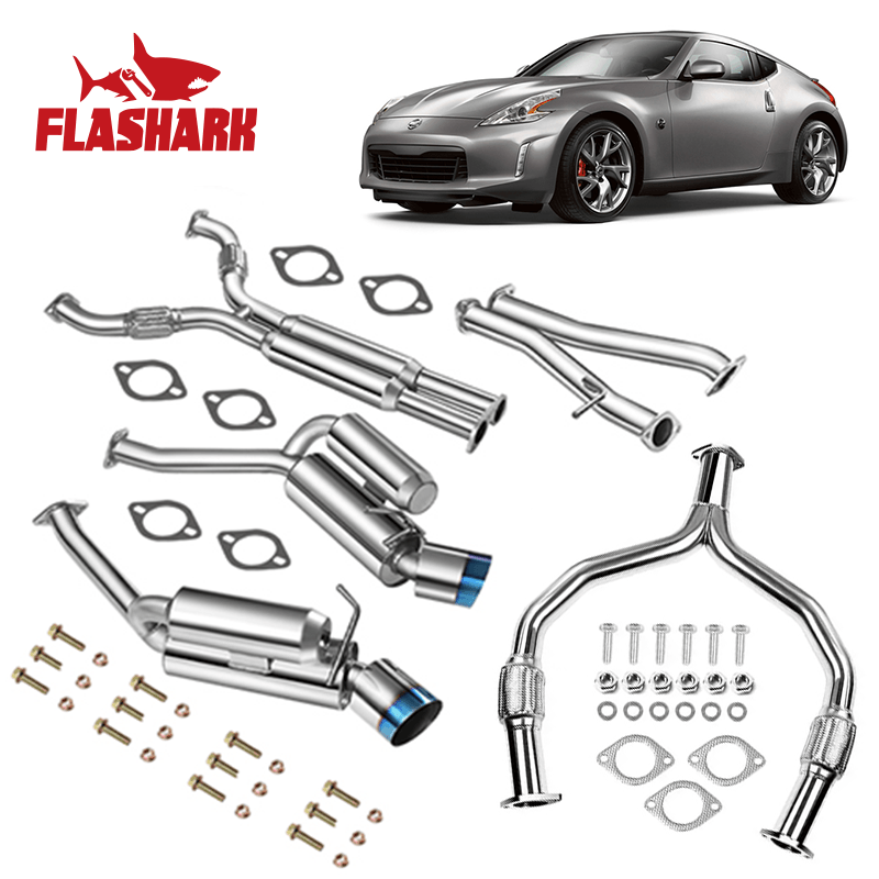 Y Pipe Downpipe Exhaust for 2008-2016 Nissan 370Z Z34 / Infiniti G37 V36 VQ37VHR 3.7L