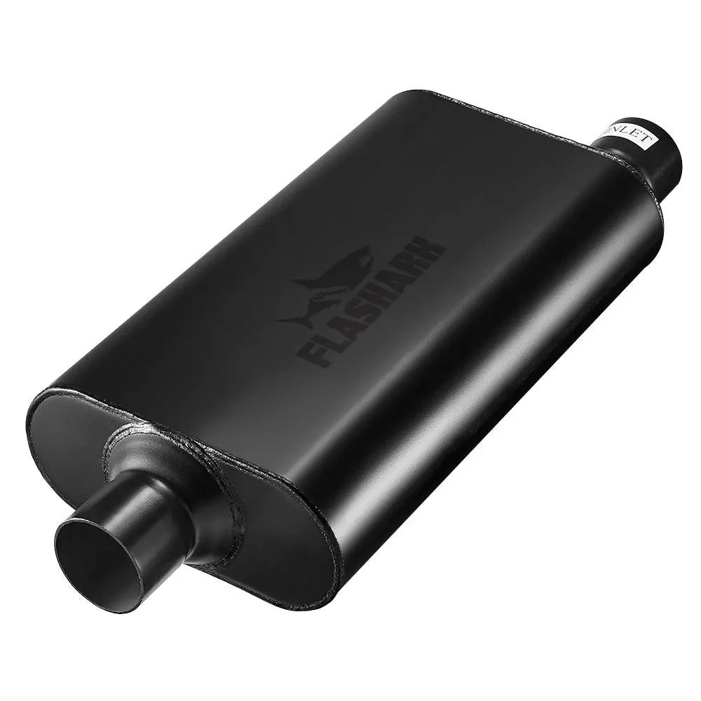 Flashark 50 Series 2.5" 3.0" Offset In Center Out Exhaust Muffler Flashark