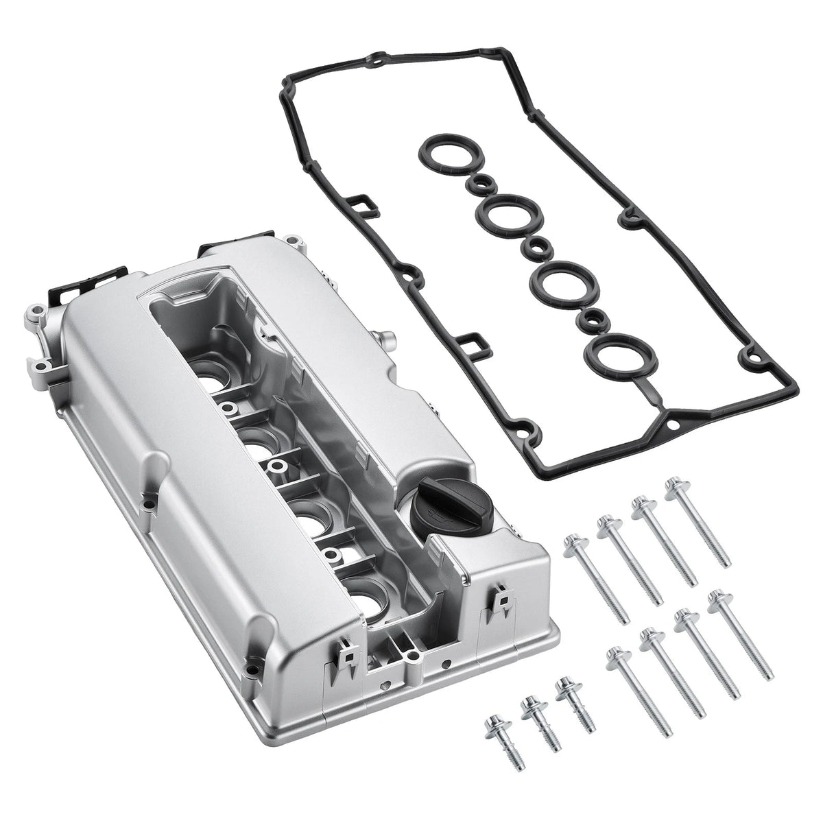 Flashark Aluminum Valve Cover Kit with Gasket & Bolts for 2011–2016 Chevy Cruze 1.8L Flashark
