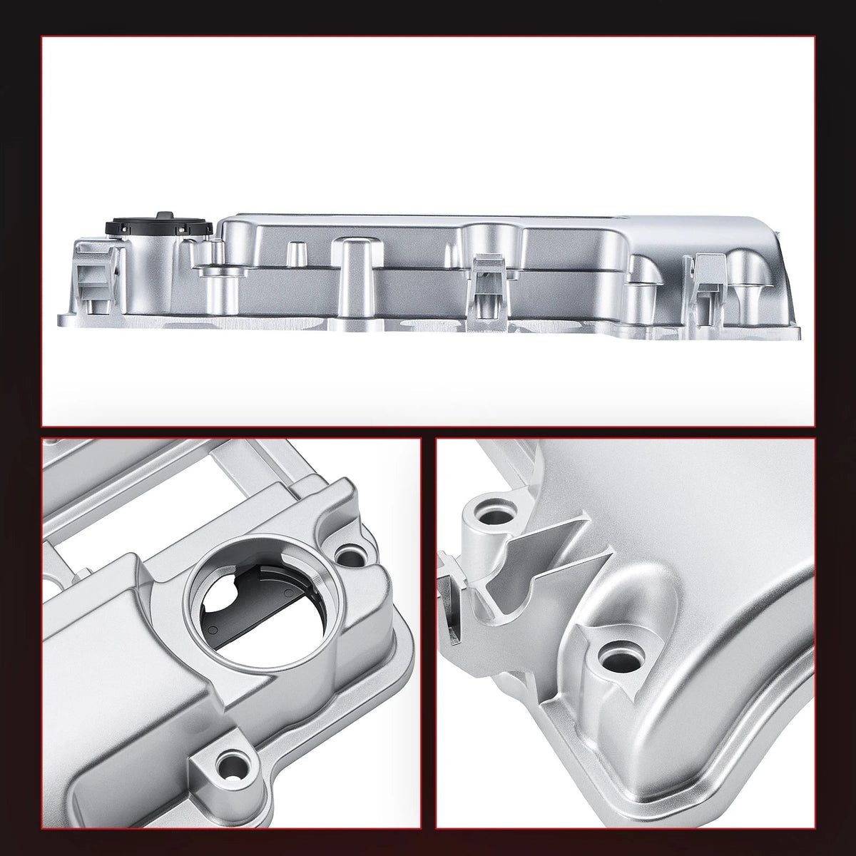 Flashark Aluminum Valve Cover Kit with Gasket, Bolts & Oil Filler Cap for Chevy Cruze 1.4L Flashark