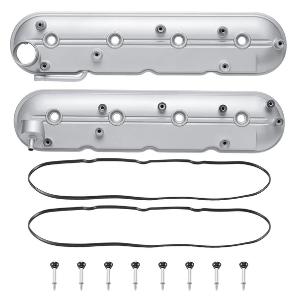 Flashark Aluminum Valve Cover Set with Gaskets & Bolts for GM LS V8 4.8L–6.2L Flashark