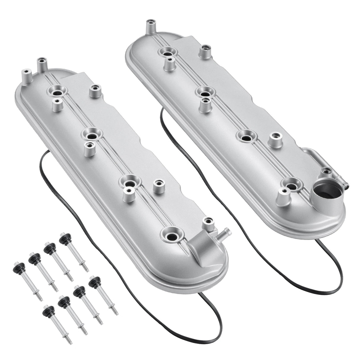 Flashark Aluminum Valve Cover Set with Gaskets & Bolts for GM LS V8 4.8L–6.2L Flashark