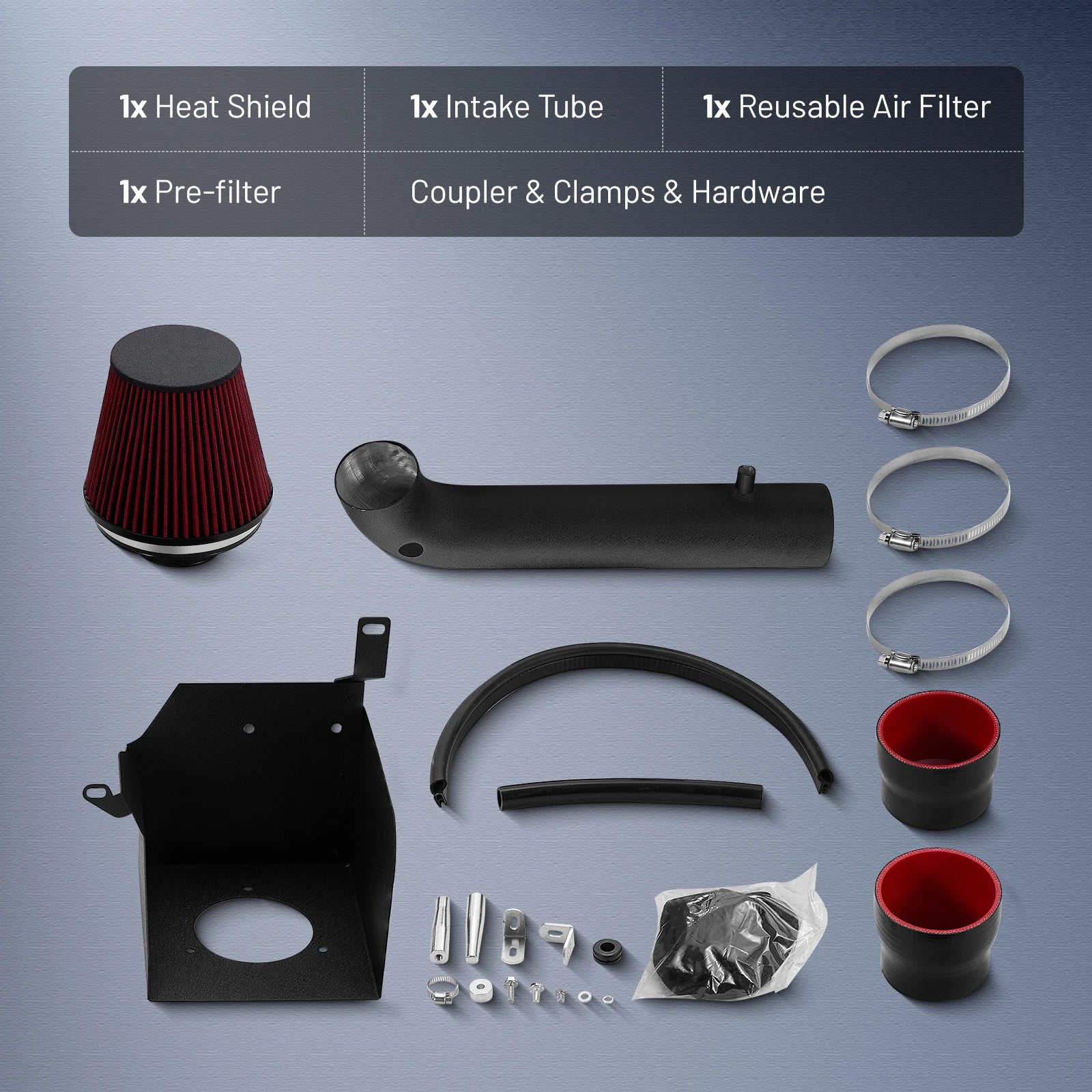 Flashark Cold Air Intake Kit for 2012-2018 Jeep Wrangler JK 3.6L V6 Pentastar Flashark