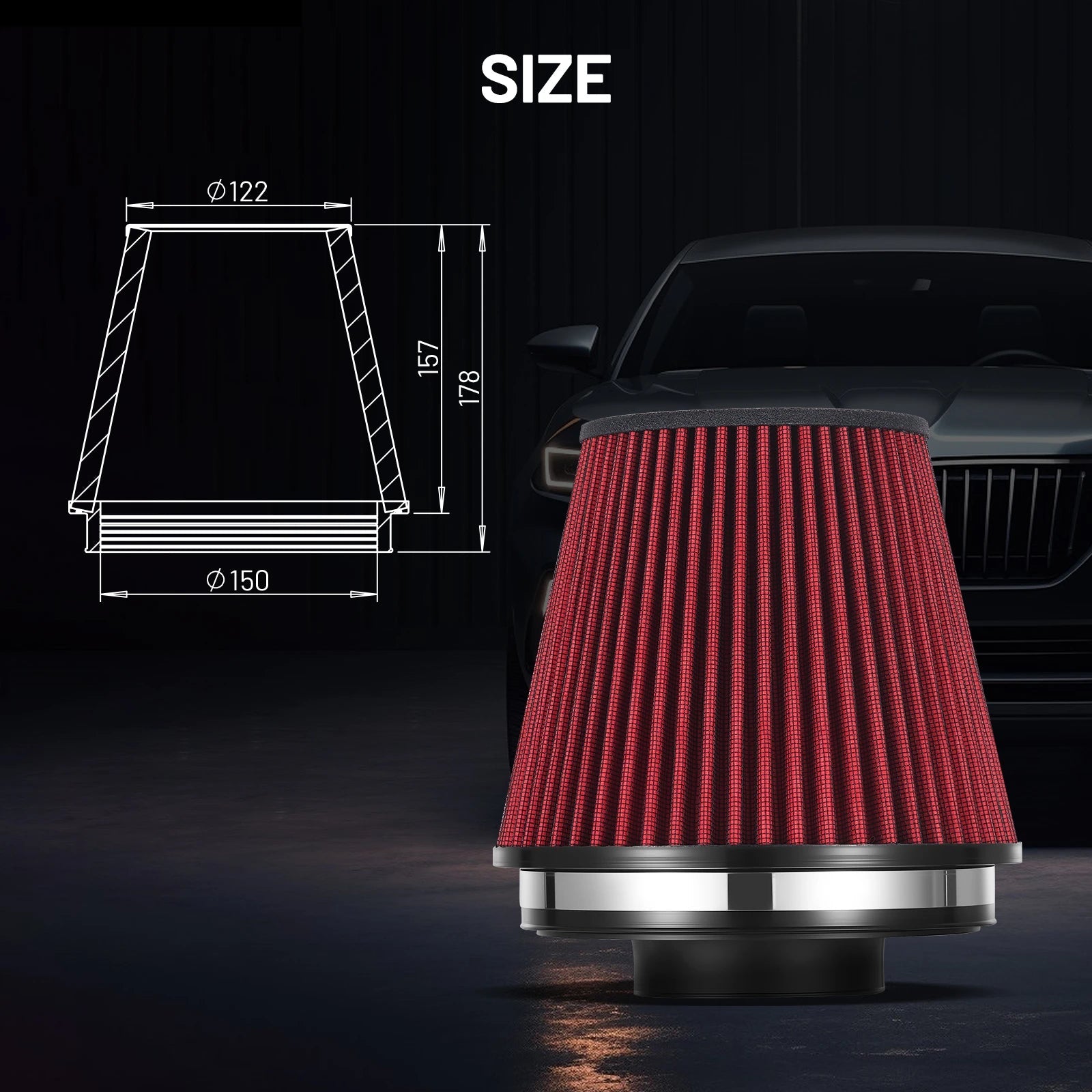 Flashark Cold Air Intake Kit for 2012-2018 Jeep Wrangler JK 3.6L V6 Pentastar Flashark