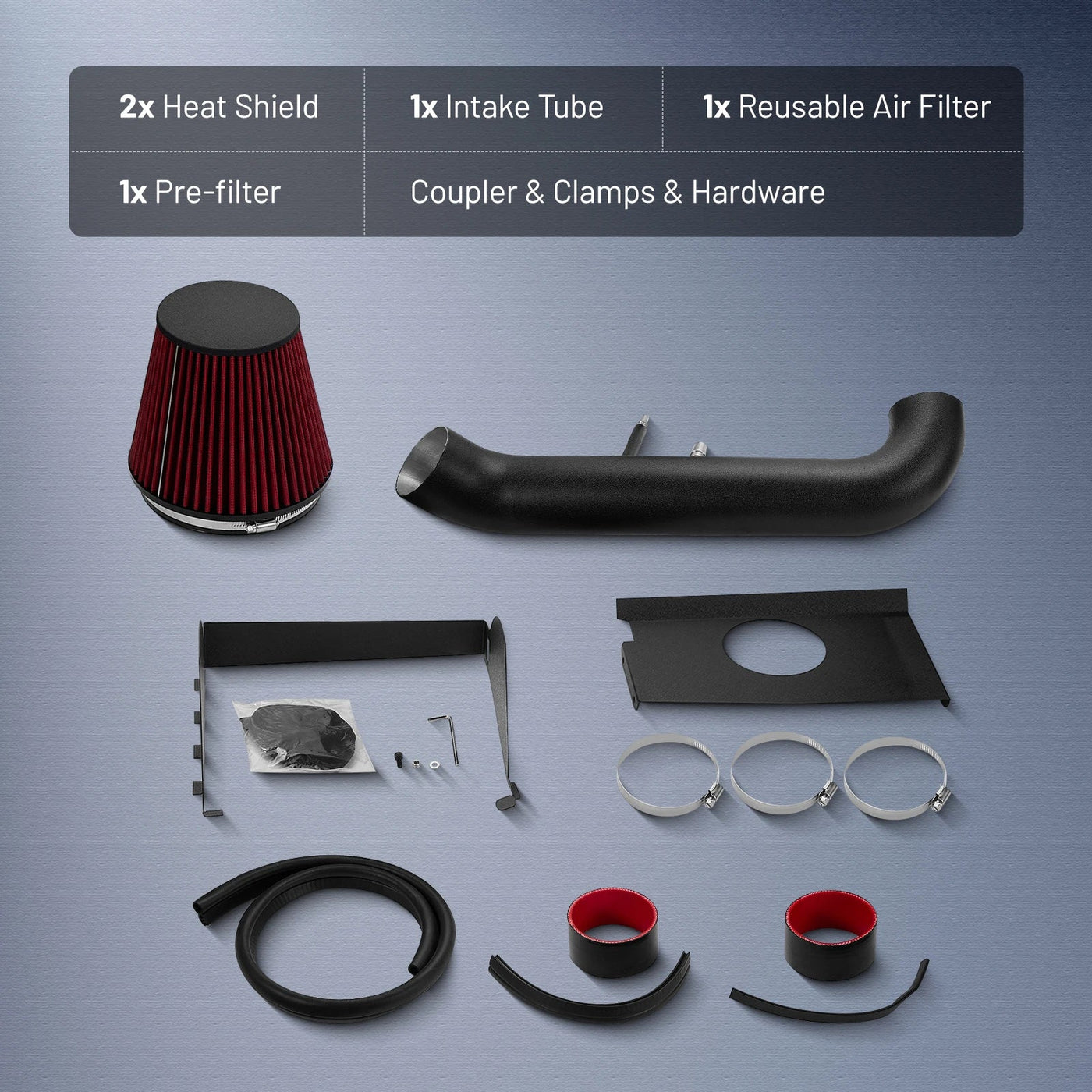 Flashark Cold Air Intake Kit for 2015-2020 Ford F-150 5.0L V8 Coyote Flashark