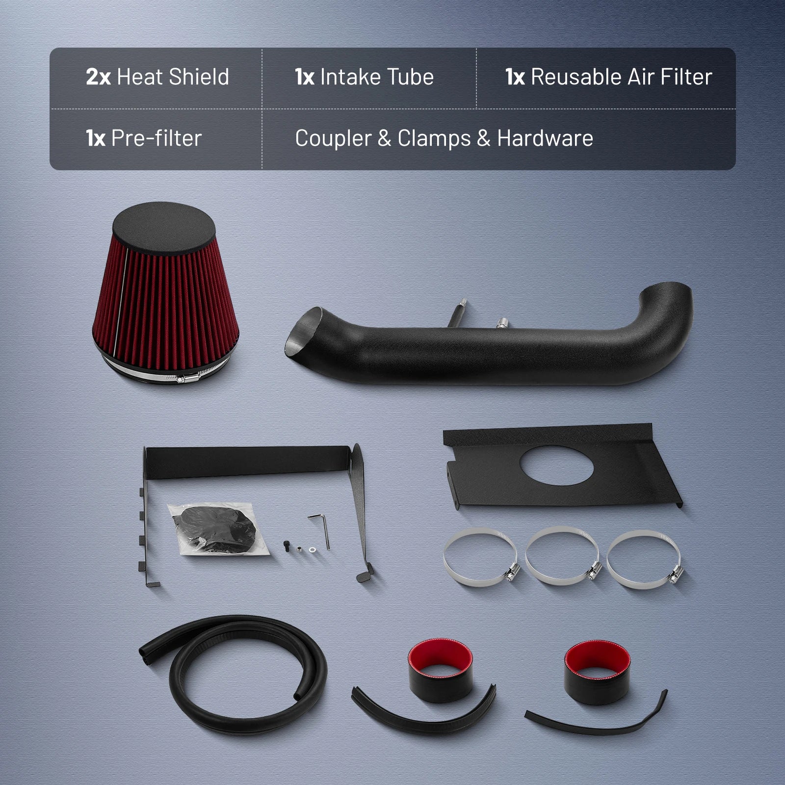 Flashark Cold Air Intake Kit for 2015-2020 Ford F-150 5.0L V8 Coyote Flashark