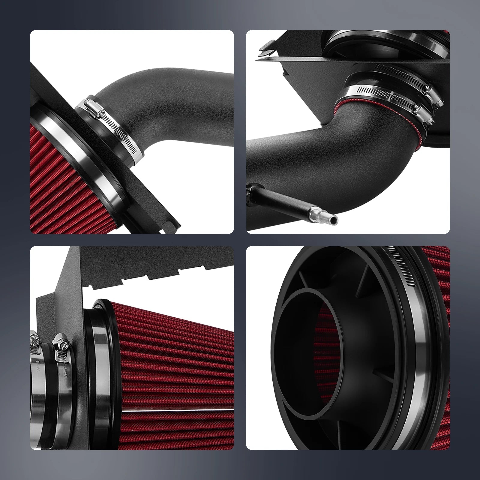 Flashark Cold Air Intake Kit for 2015-2020 Ford F-150 5.0L V8 Coyote Flashark