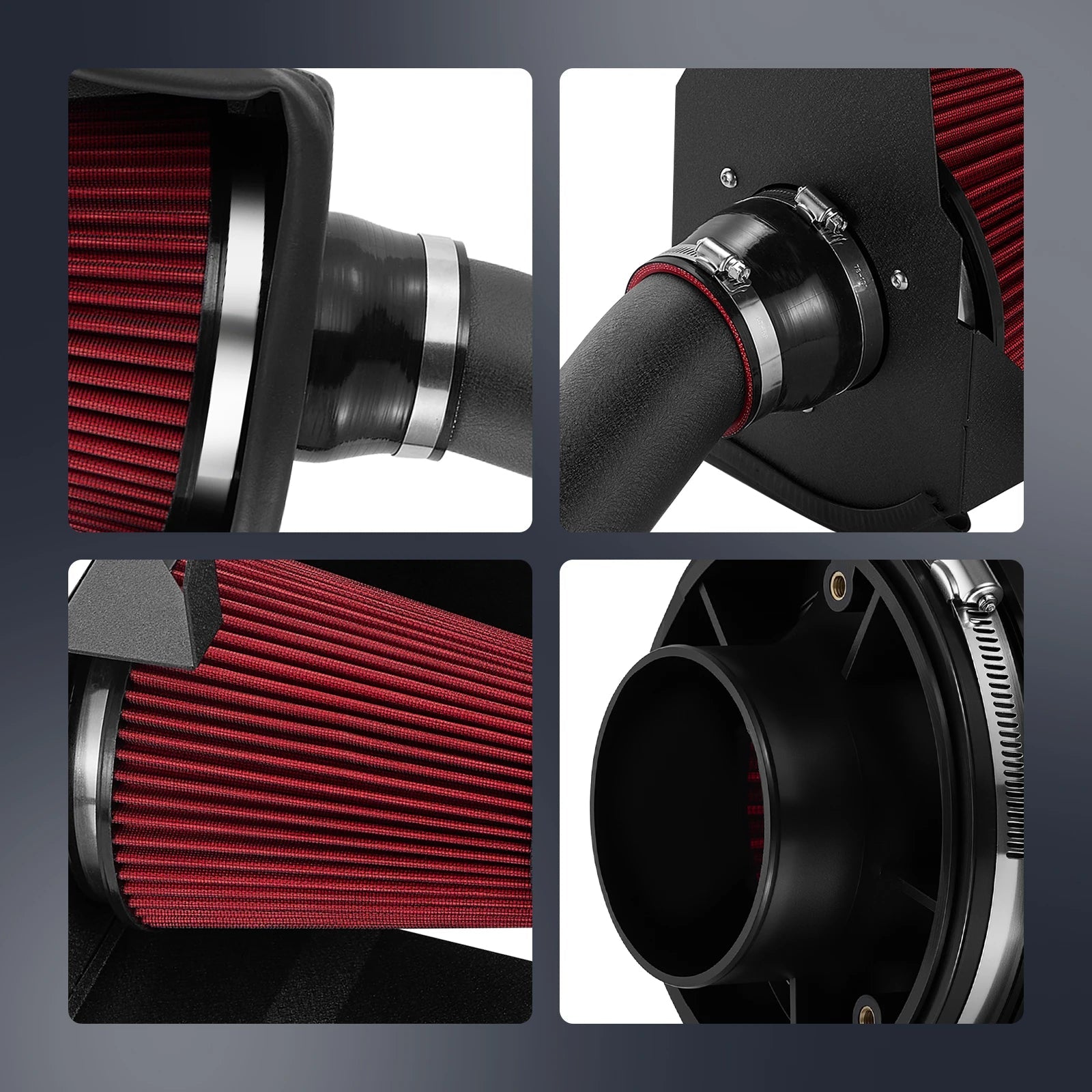 Flashark Cold Air Intake Kit for 2018-2024 Jeep Wrangler JL & Gladiator JT 3.6L Flashark