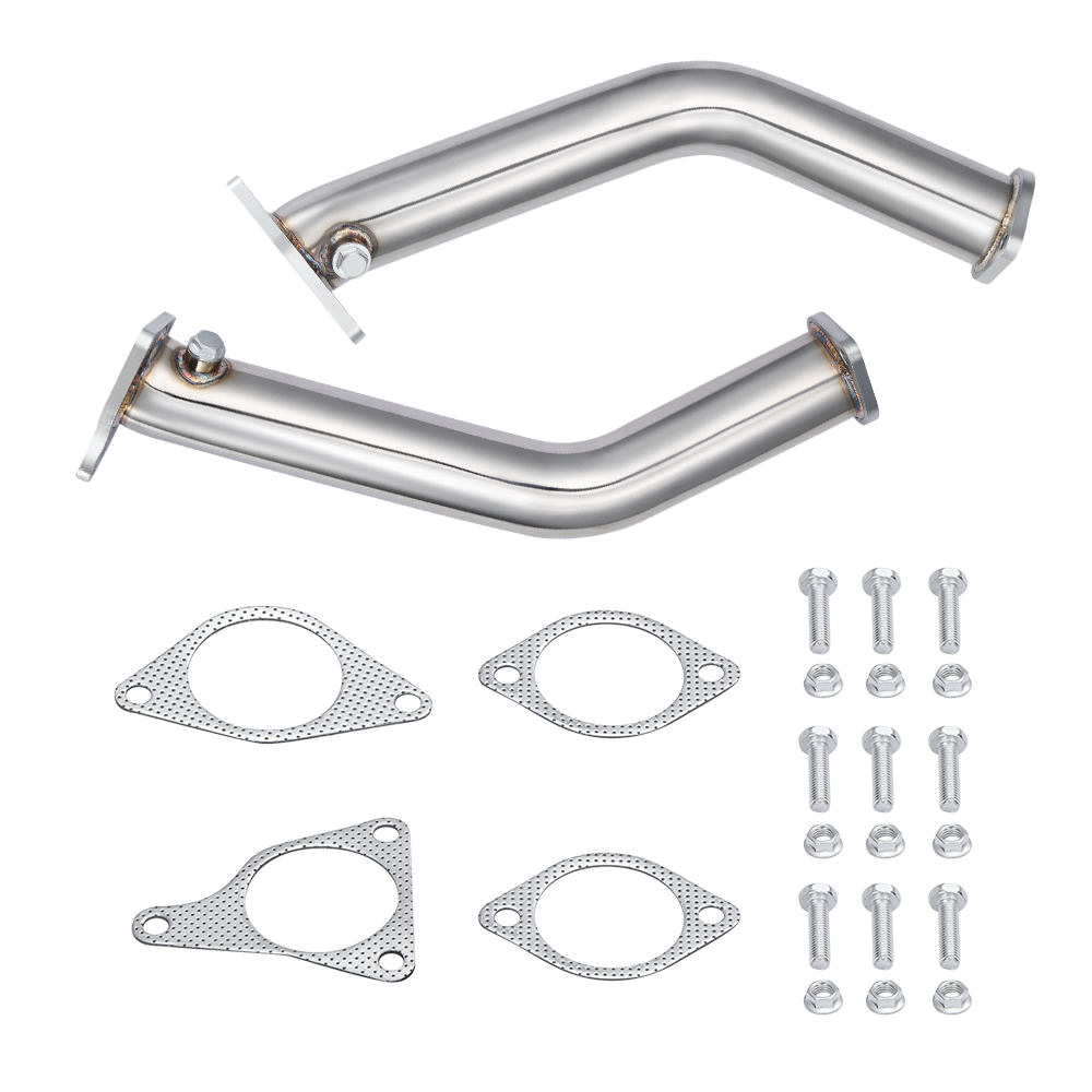 Flashark High-Flow Racing Downpipe for 2017+ INFINITI Q60 / 2016+ INFINITI Q50 VR30 3.0L Twin Turbo Flashark